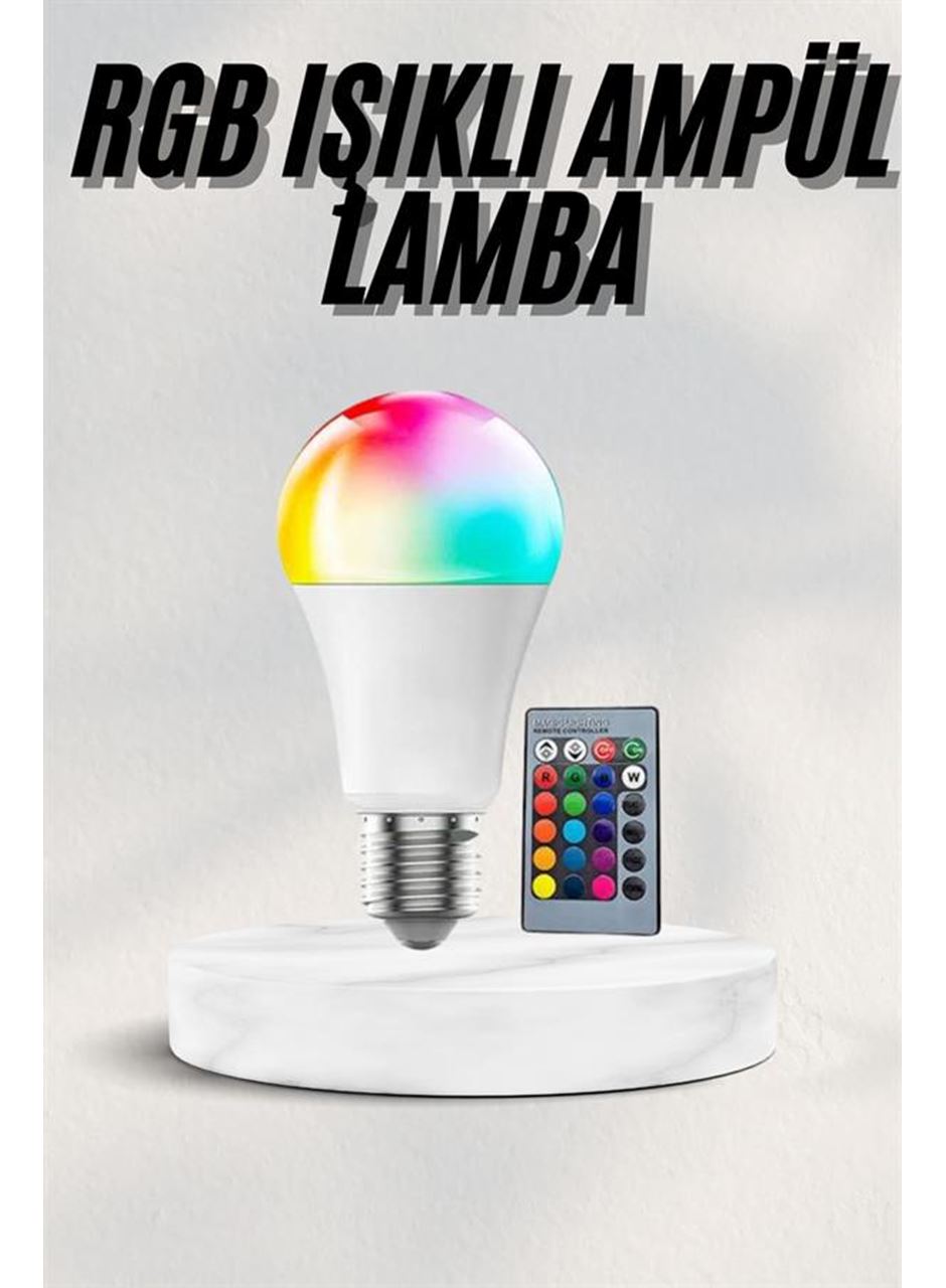 Akıllı RGB Led Ampul Led Uzaktan Kumandalı Renk Değiştiren Ampul