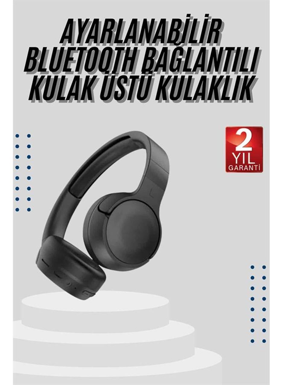 Kablosuz Bluetooth Kulaklık Kulak Üstü Ayarlanabilir Uzun Ömürlü