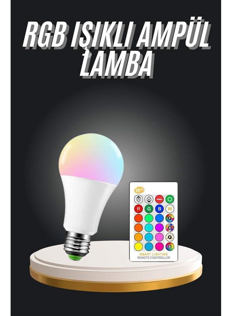 Ambiyans Aydınlatma RGB Led Lamba Kumandalı Renk Değiştirebilen