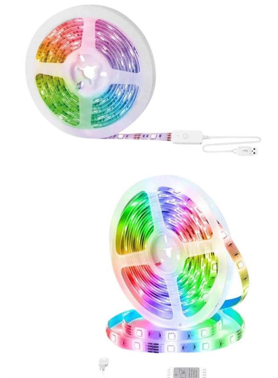 10M Şerit Led İç Mekan Renkli Rgb Şerit Led Kumandalı