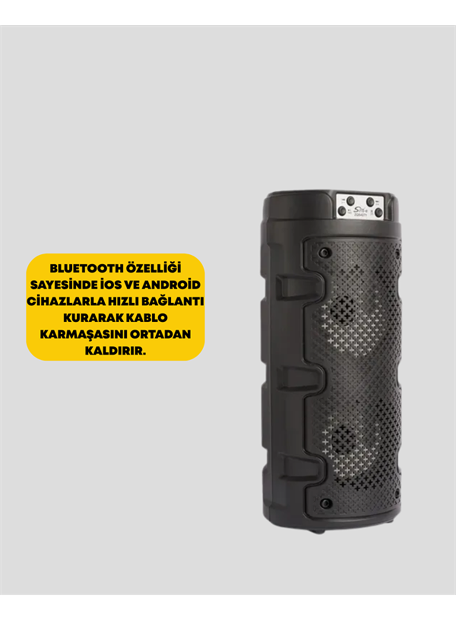 Kompakt Tasarım, Yüksek Ses Performansı – Çoklu Giriş Seçenekli Kablosuz Hoparlör (Bluetooth, USB, SD Kart, AUX)