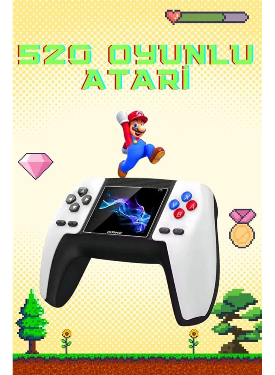 Retro Konsol P5 Uyumlu Taşınabilir 520 Oyunlu Kablosuz Game Stick