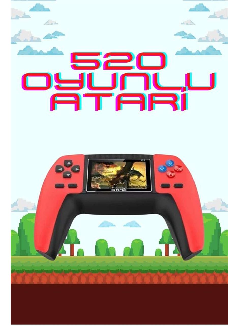 520 Retro Oyunlu El Konsolu Atari Oyun Konsolu Taşınabilir