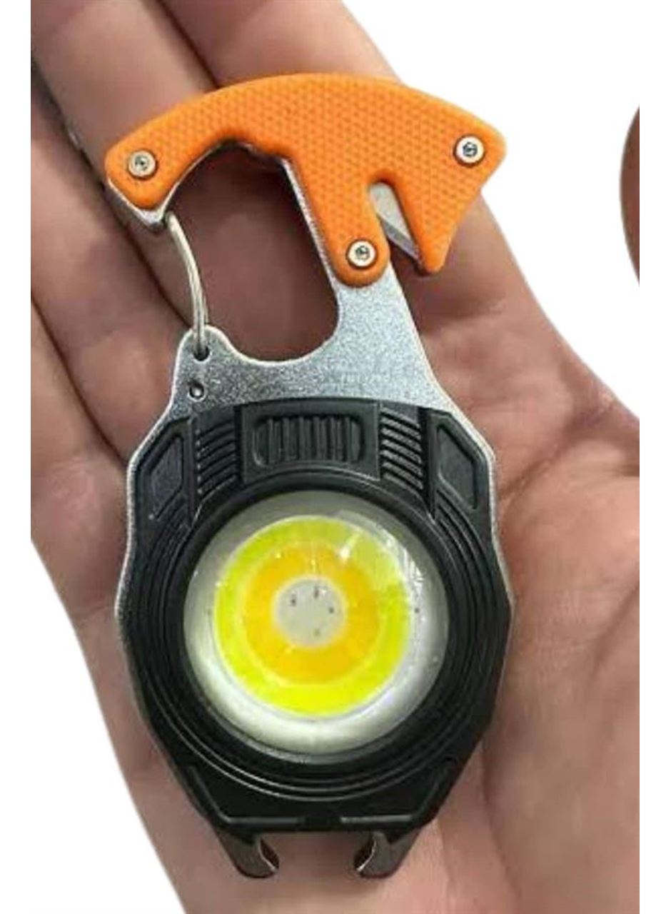 El Feneri LED Anahtarlık Çok Fonksiyonlu Mini Çakmak Özellikli