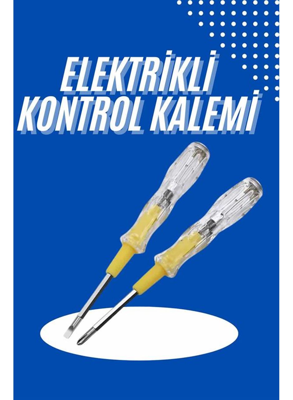 Çift Uçlu Kontrol Kalemi Elektrik Test Kalemi Şeffaf