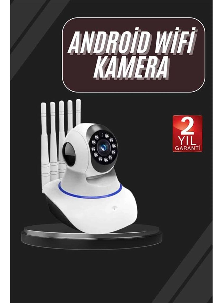 LED Aydınlatmalı 5 Antenli Motorlu 1080P Wifi Kamera Sensörlü