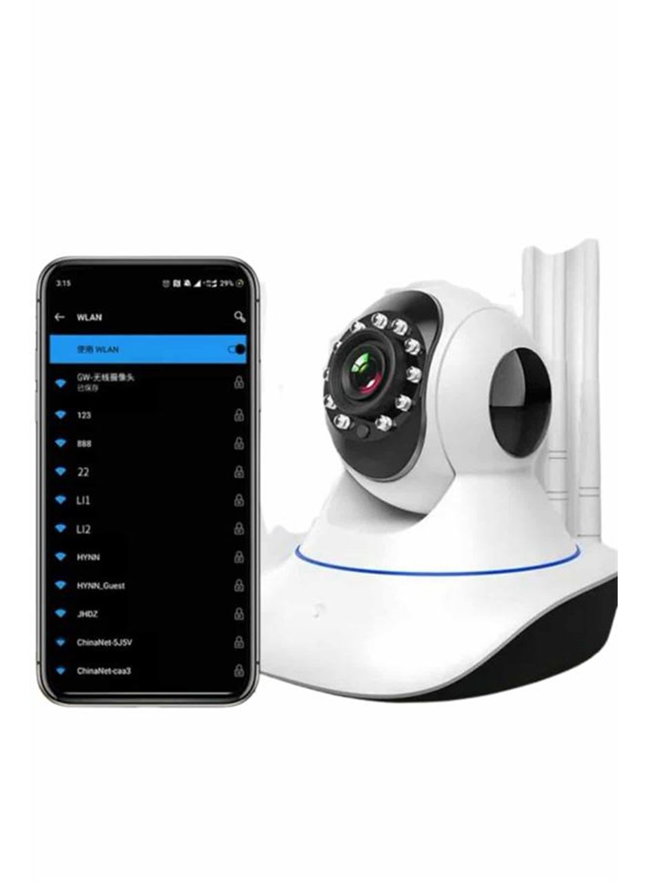 Akıllı Gece Görüşlü Sensörlü Wifi Kamera Telefondan Takip Edilebilir