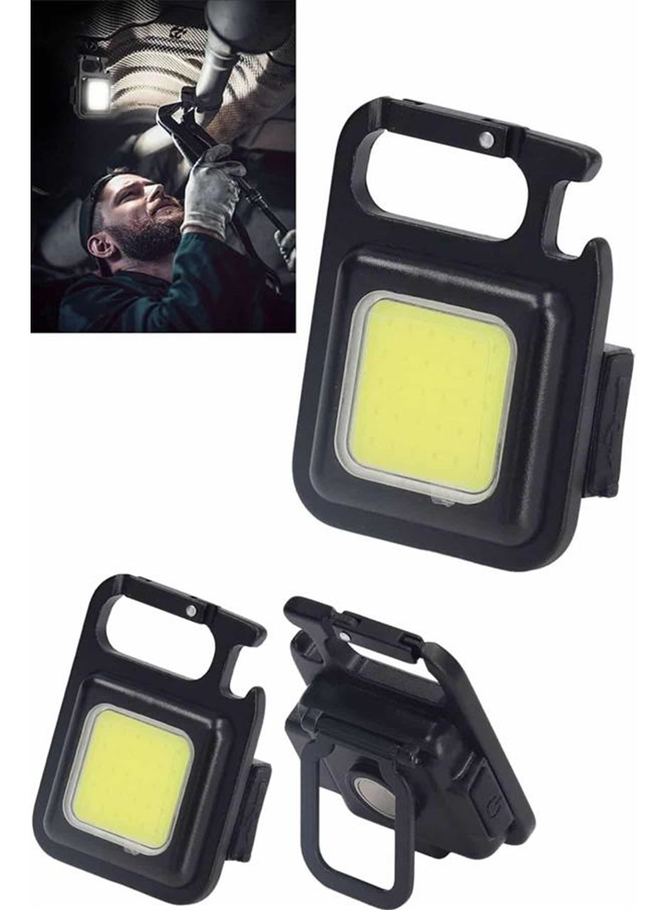 Işıldak USB Şarjlı Cep El Feneri Taşınabilir Mini Led Işık Çok Fonksiyonlu