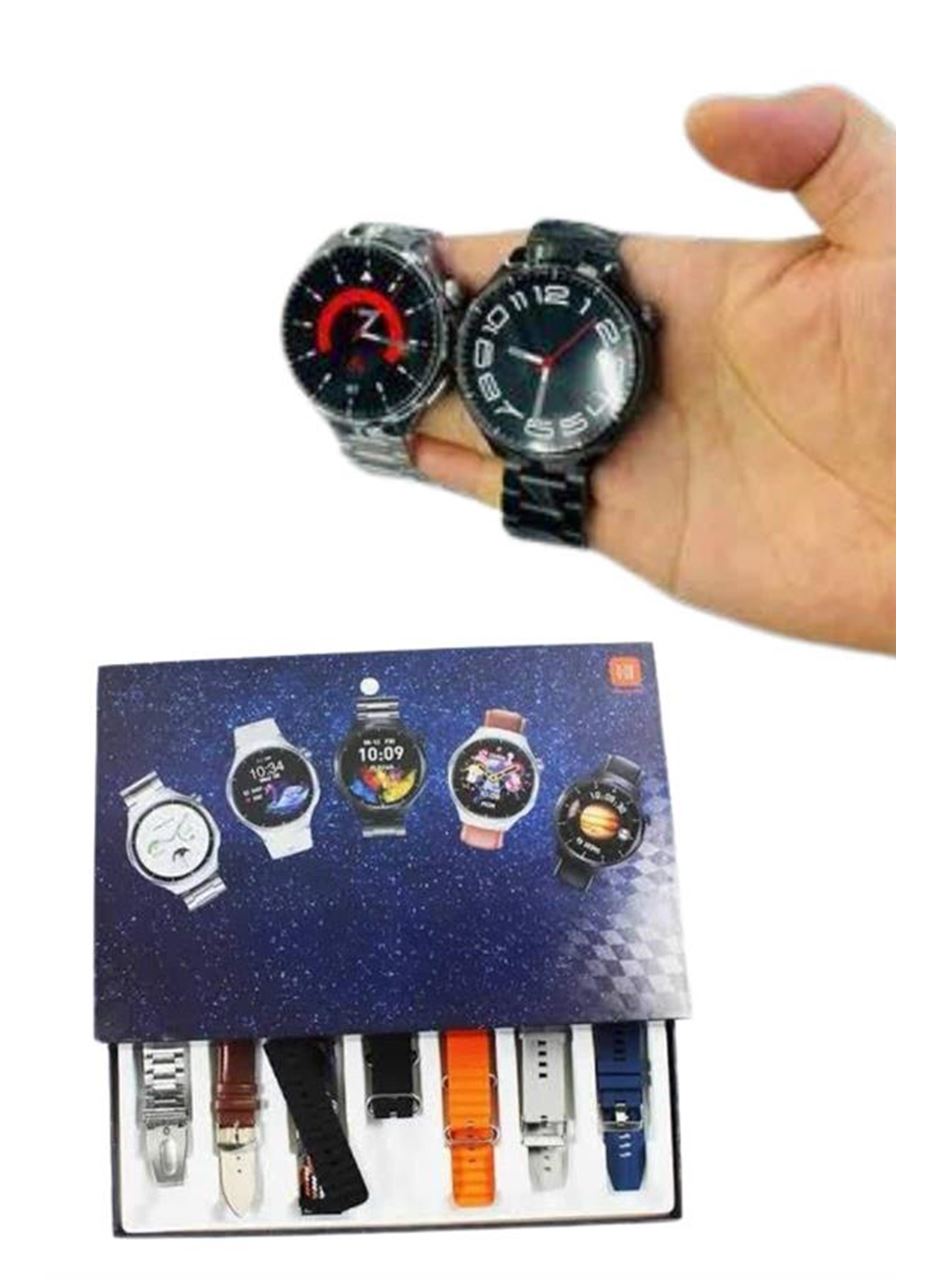 7 Kordonlu Akıllı Saat Siyah Kasa Dokunmatik Ekran Uyku ve Sağlık Takibi