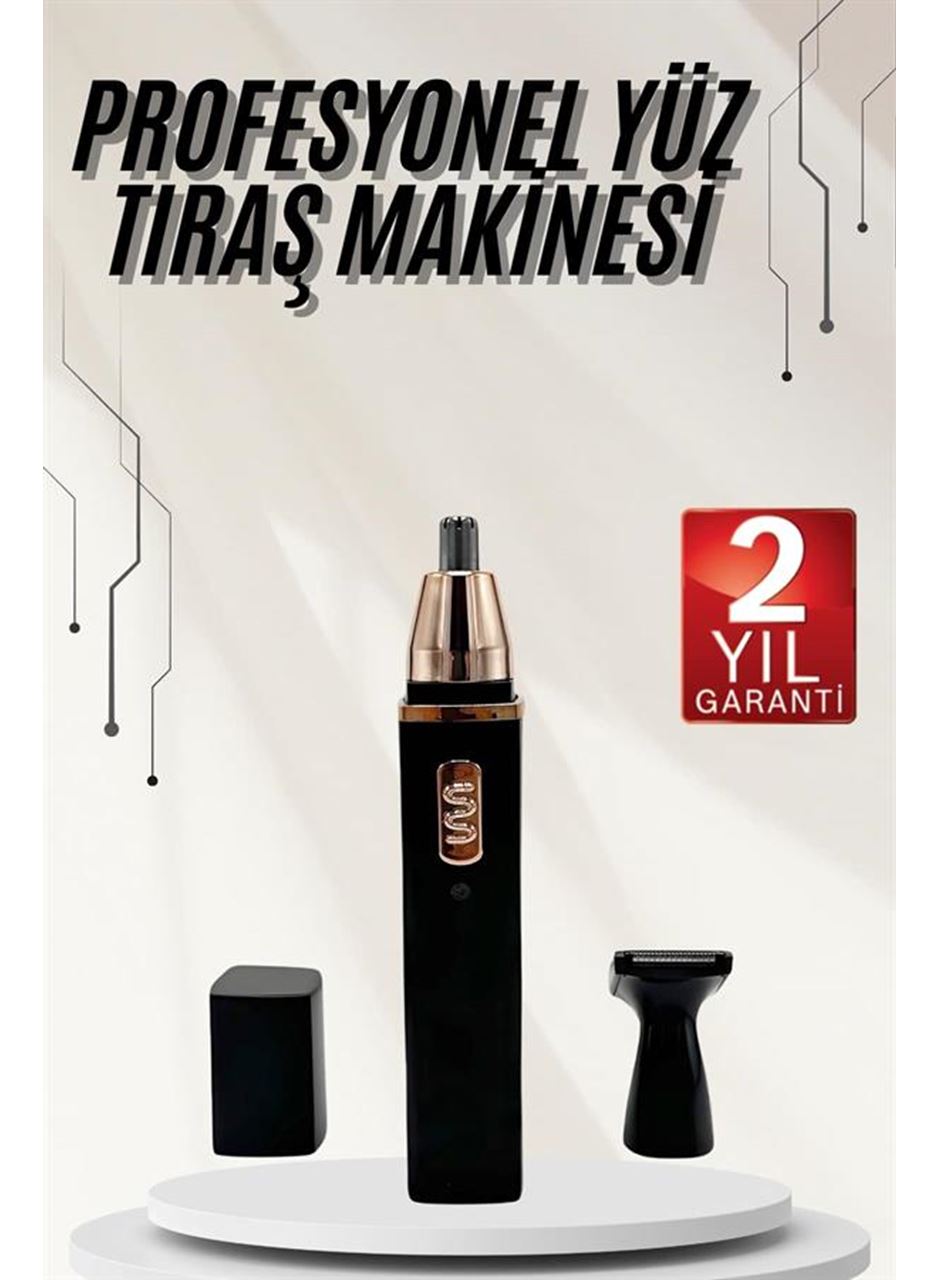 Kulak Burun Tıraş Makinesi Taşınabilir Şarjlı 3 Başlıklı Uzun Ömürlü