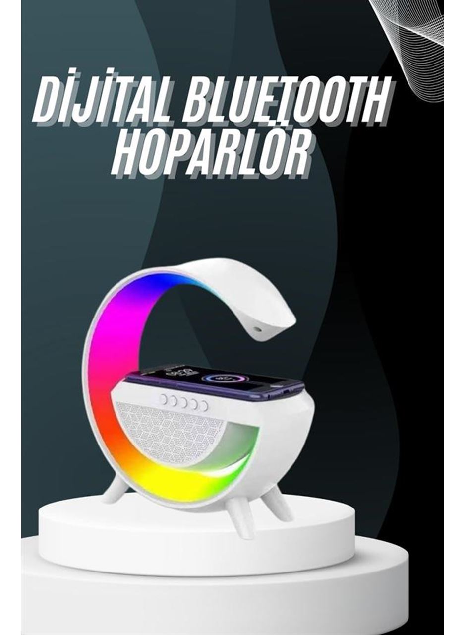Bluetooth Hoparlör G Şekli Atmosfer Akıllı Rgb Lamba Wireless Kablosuz Şarj