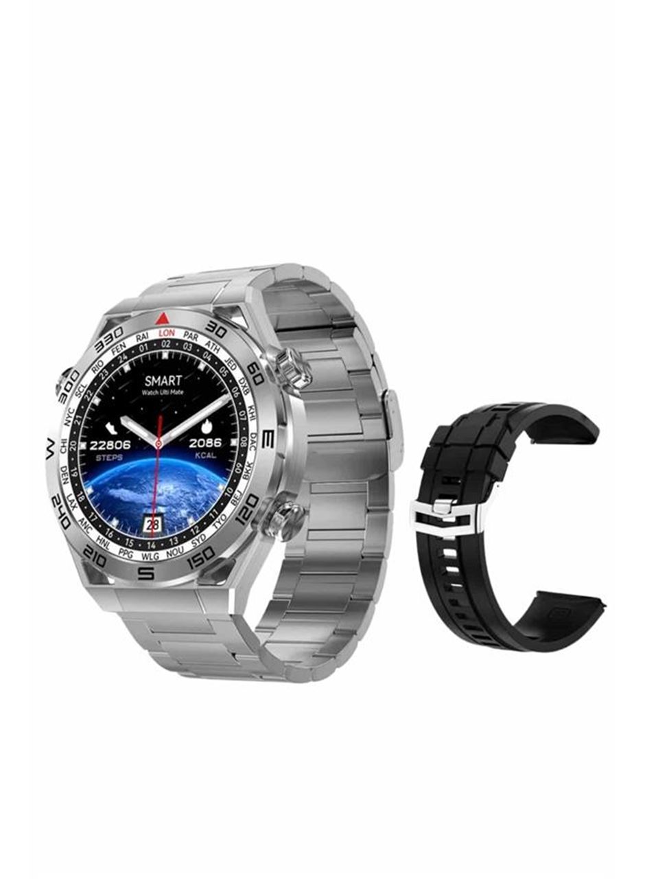 Akıllı Saat Çelik Kordonlu Amoled Ekran Android ve İOS Uyumlu Çağrı Cevaplayabilen