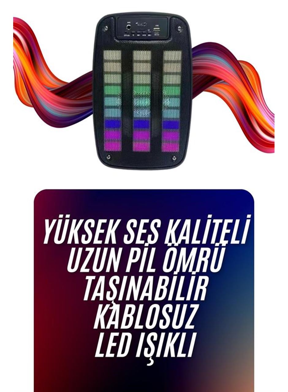 Bluetooth Hoparlör Taşınabilir Şarjlı Işıklı Büyük Boy Yüksek Ses Kaliteli