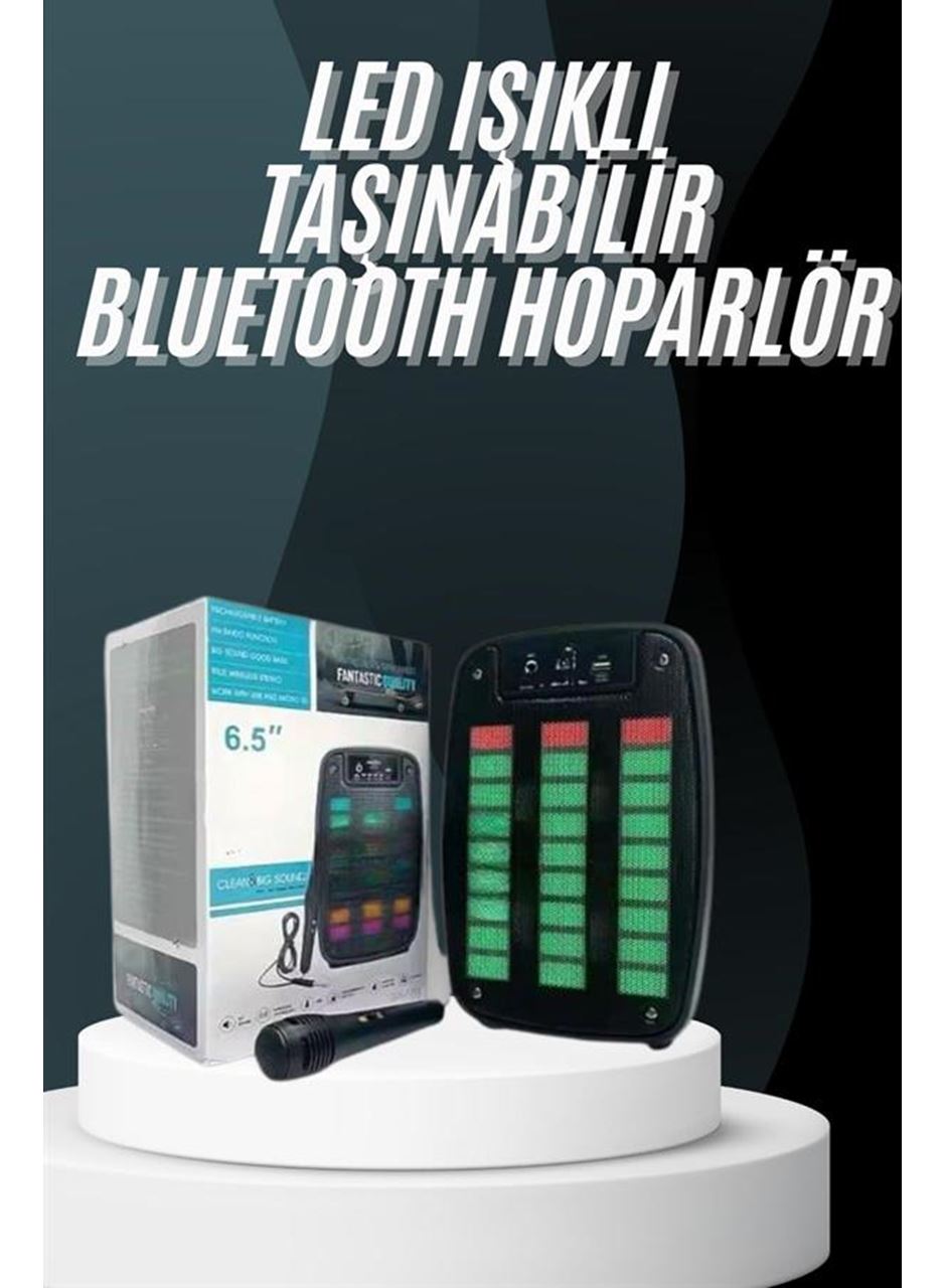 Bluetooth Hoparlör Taşınabilir Şarjlı Işıklı Büyük Boy Yüksek Ses Kaliteli