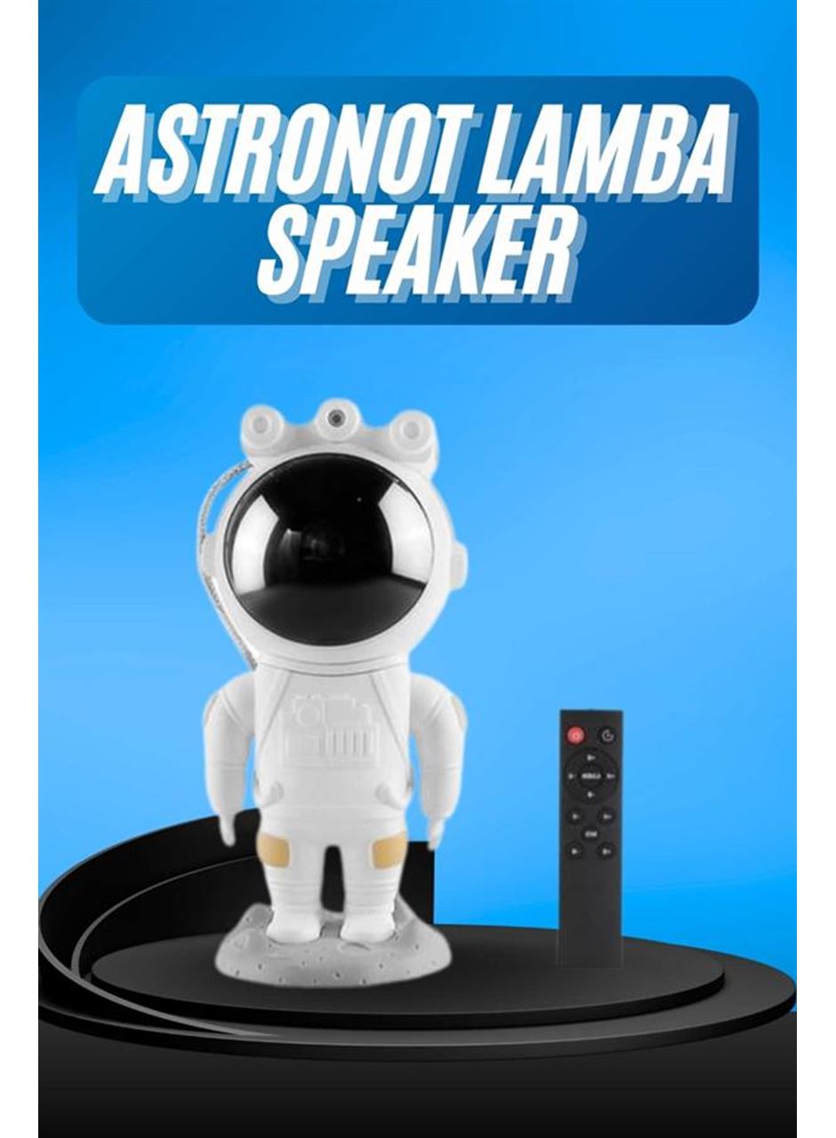 Gece Lambası Astronot Bluetooth Hoparlörlü Galaksi Işık Projektörü