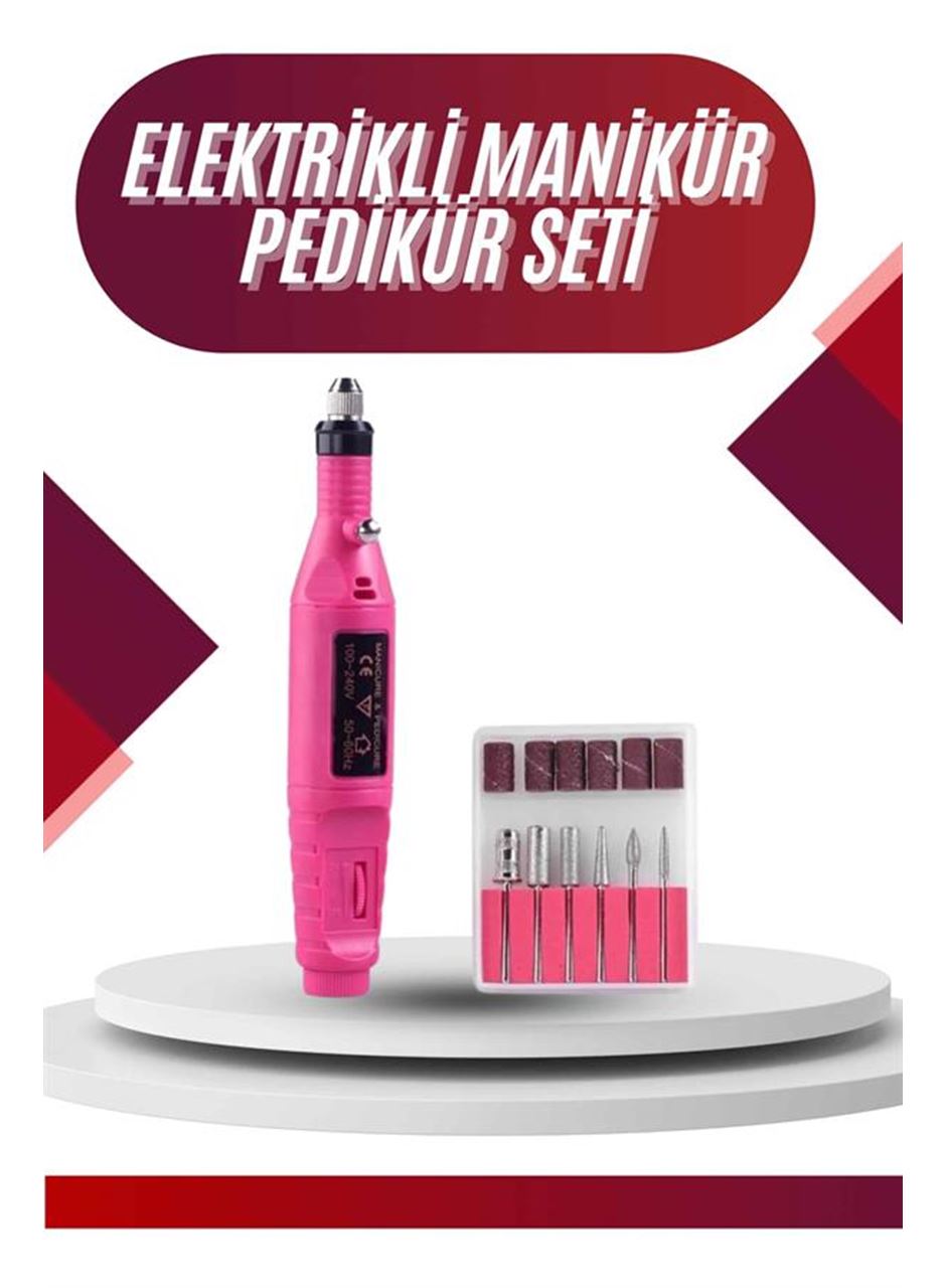 Elektrikli Profesyonel Manikür Pedikür Seti Değiştirilebilir Başlık Seçeneği