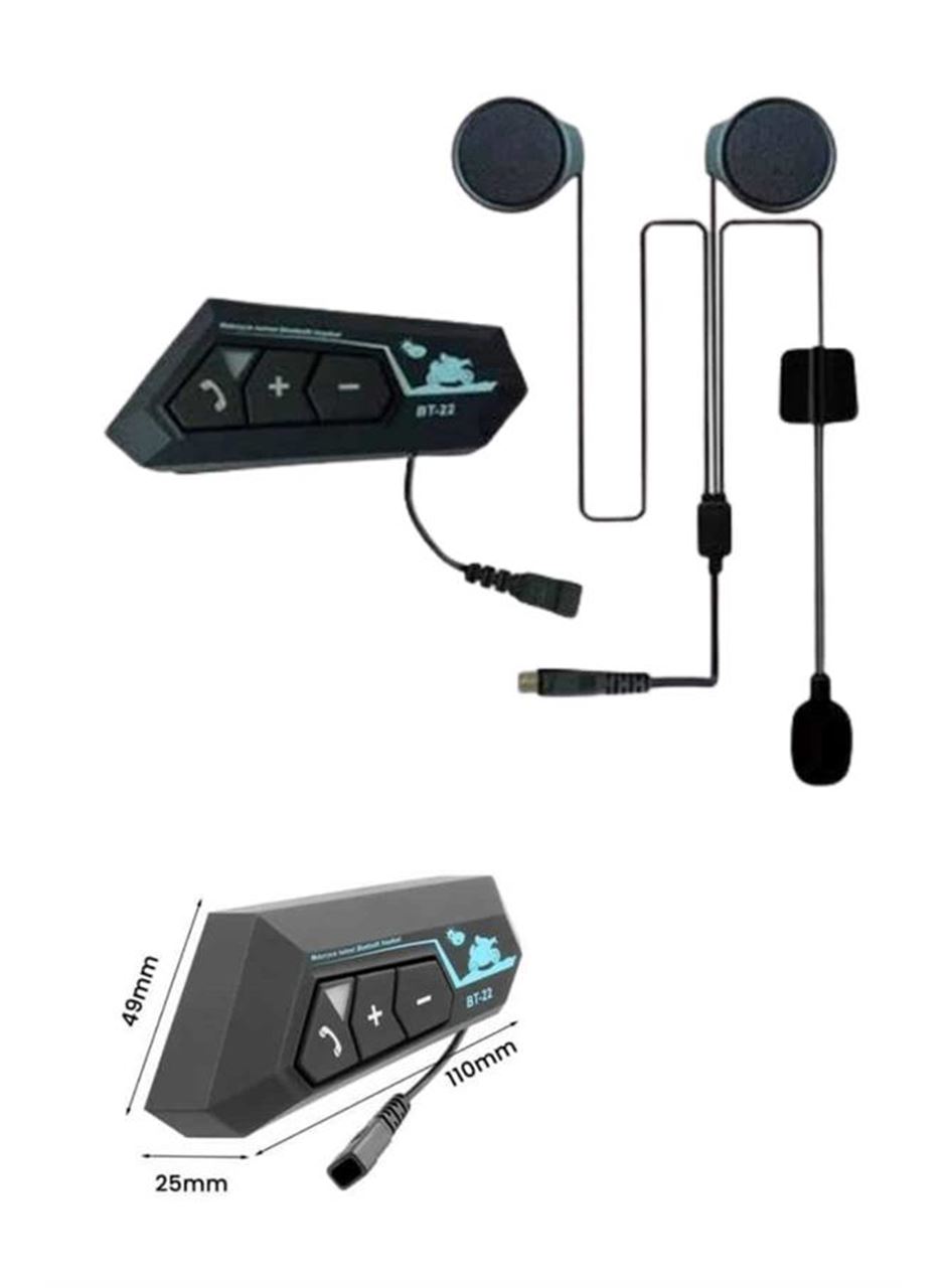 Bluetooth Kask Kulaklığı Intercom 5.0 Bluetooth Android ve İOS Uyumlu