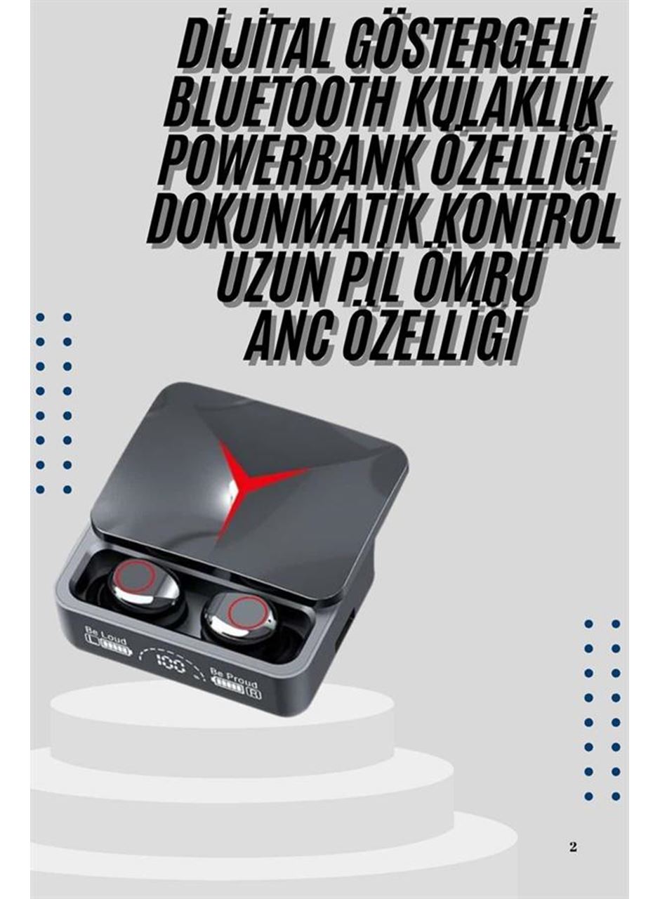 Kablosuz Bluetooth Kulaklık Powerbank Özellikli Göstergeli Hd Mikrofon
