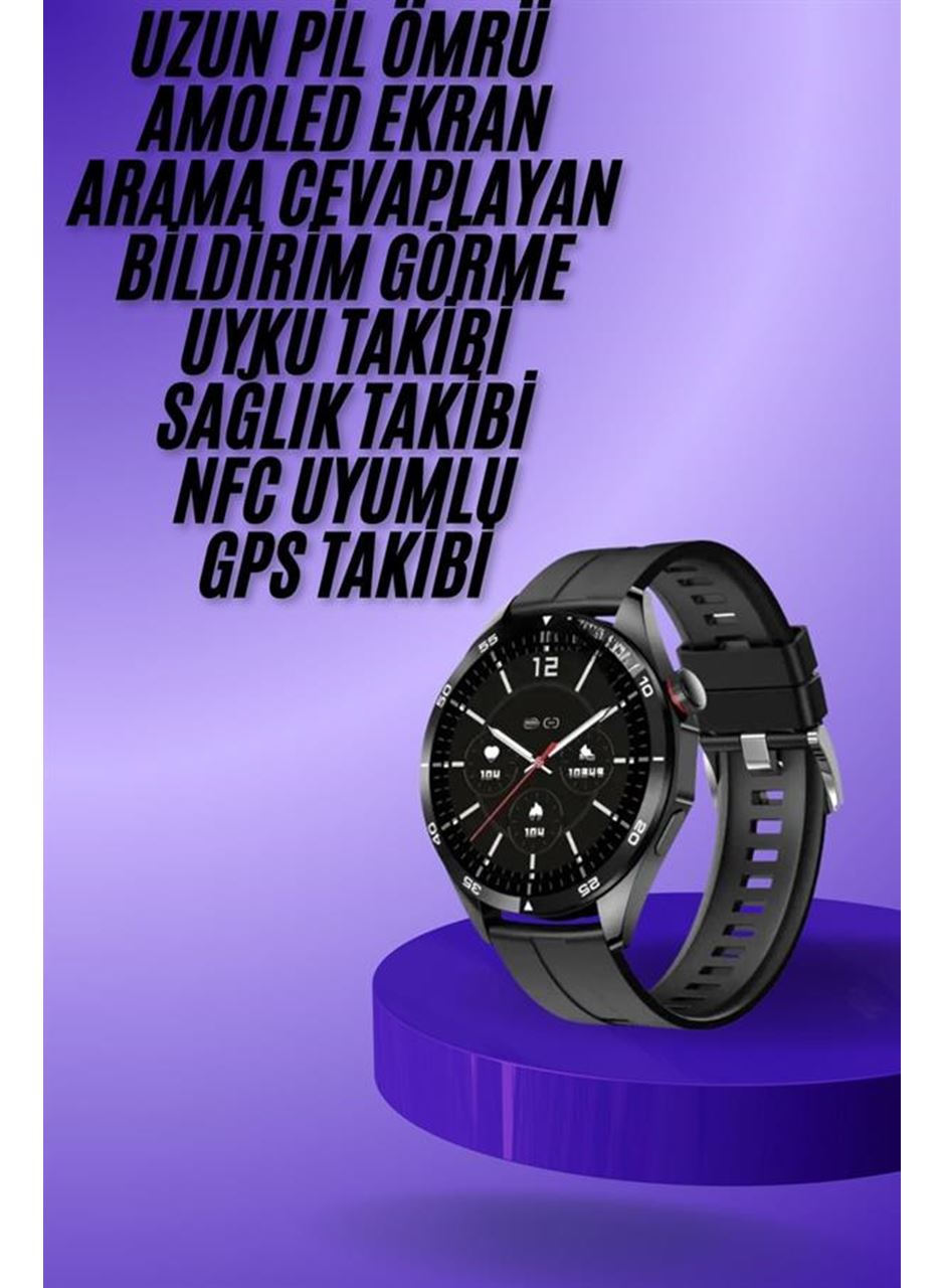 Amoled Ekran 3 Kordonlu Akıllı Saat 5.0 Bluetooth Bağlantılı Android ve İOS Uyumlu