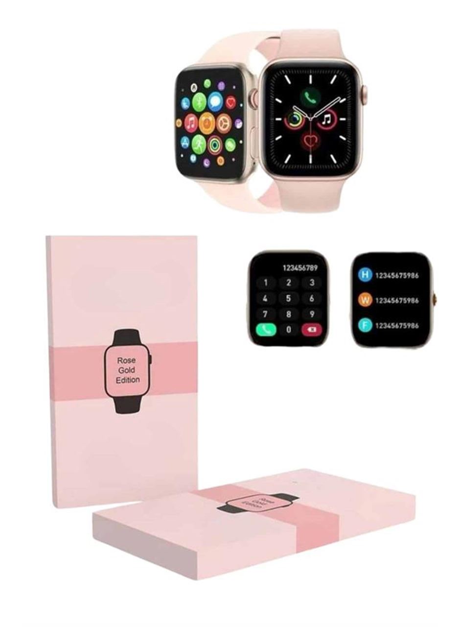 Yeni Nesil Kadın Akıllı Saat Rose Gold Android ve İos Uyumlu