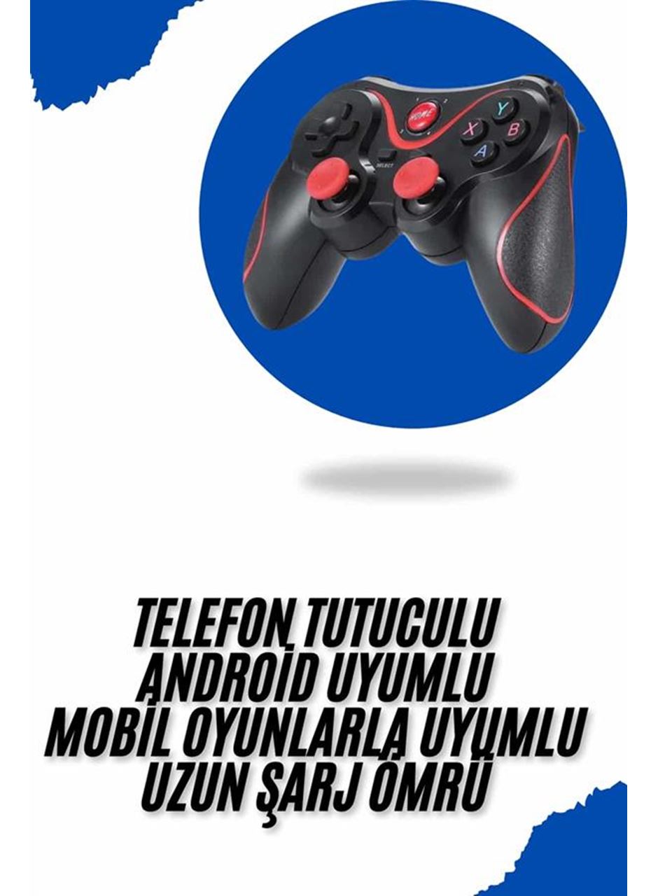 Joystik Gamepad Bluetooth Telefon Tutucu Oyun Kolu Telefon Android Uyumlu