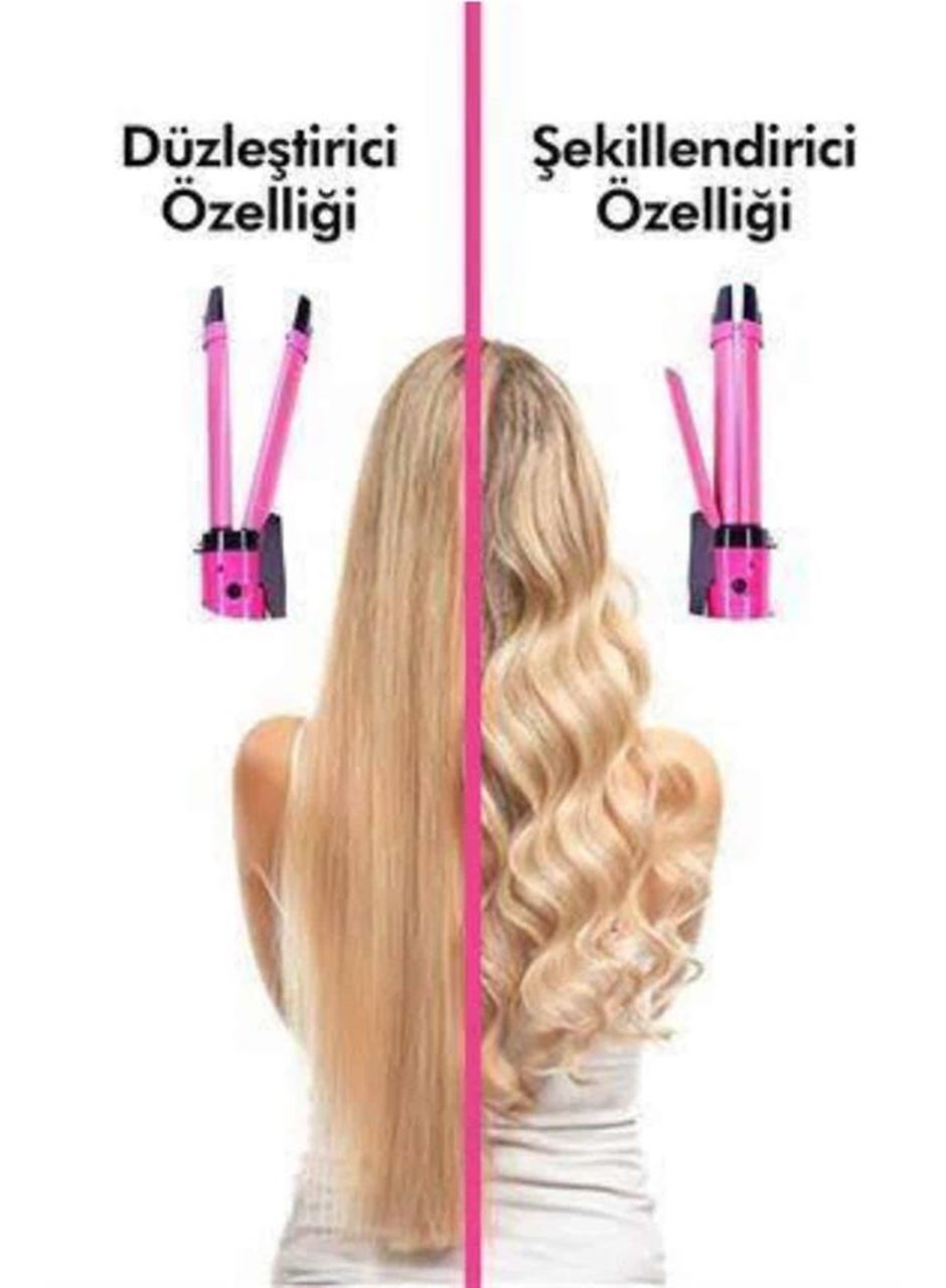 Saç Düzleştirici Ve Maşa İkili Saç Şekillendirici Tüm Saç Tiplerine Uygun