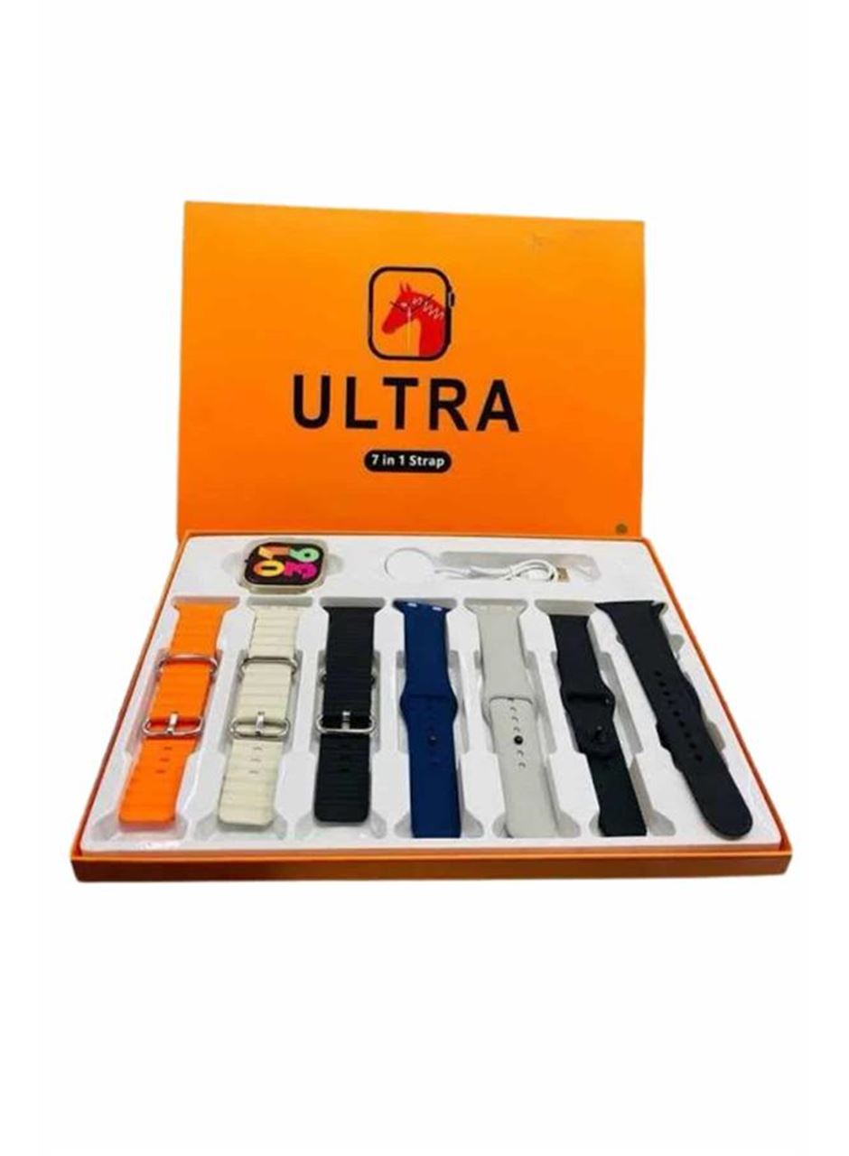 7 Kordonlu Akıllı Saat Plastik Kordon Hasır Kordon Çelik Kordon