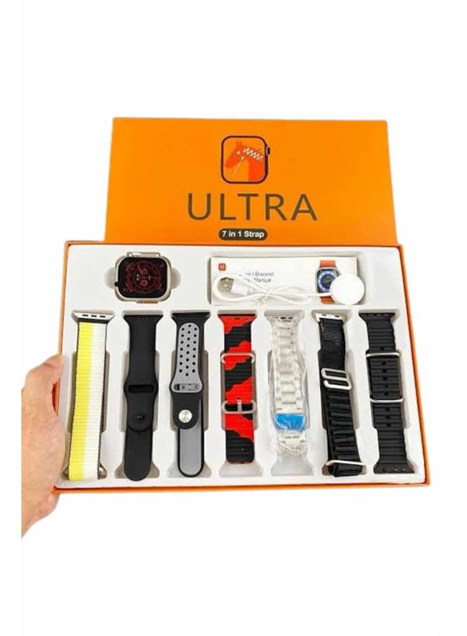 7 Kordonlu Akıllı Saat Plastik Kordon Hasır Kordon Çelik Kordon