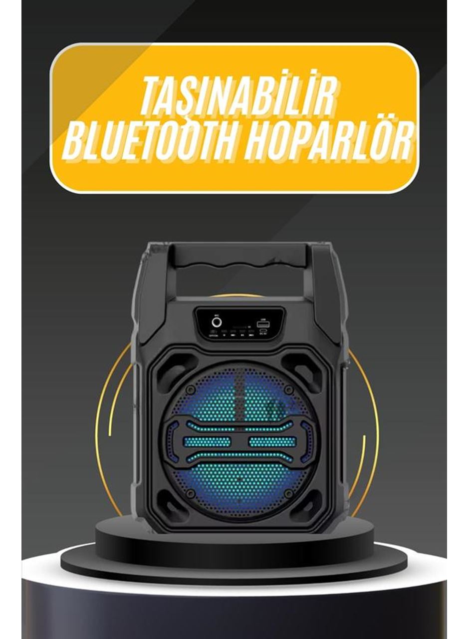 Karaoke Mikrofonlu Fm Radyolu Bluetooth Hoparlör Yüksek Ses Kaliteli