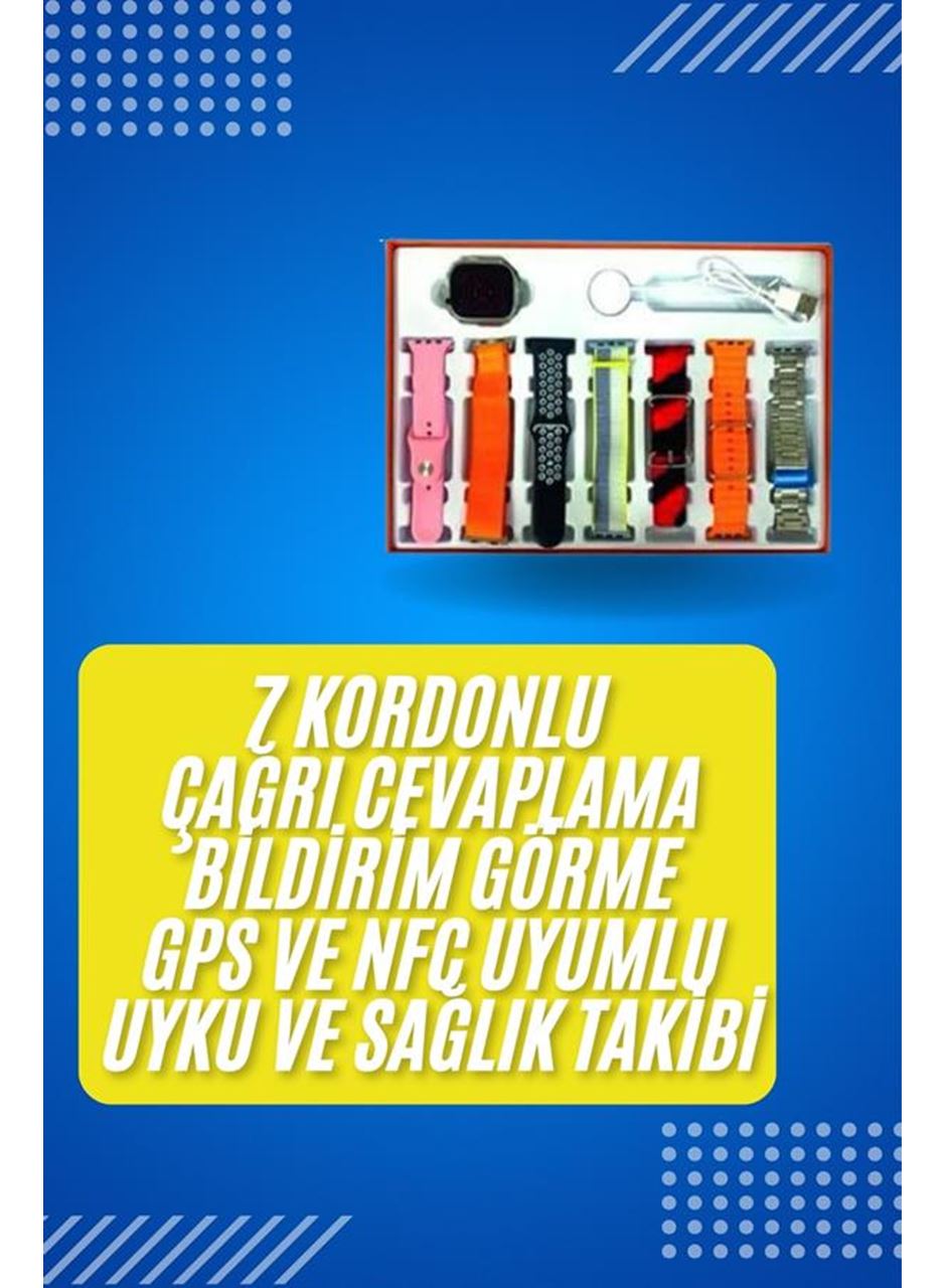 Akıllı Saat Çağrı Cevaplayabilen Unısex 7 Kordonlu Müzik Dinleme