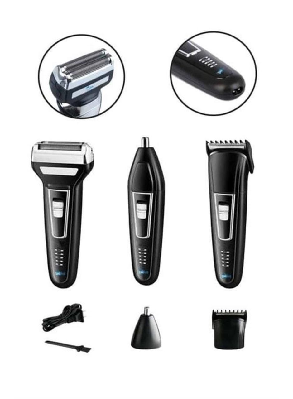 Tıraş Makinesi 3 Başlıklı T Başlıklı Hassas Ciltlere Özel Saç Sakal Vücut Kulak ve Burun