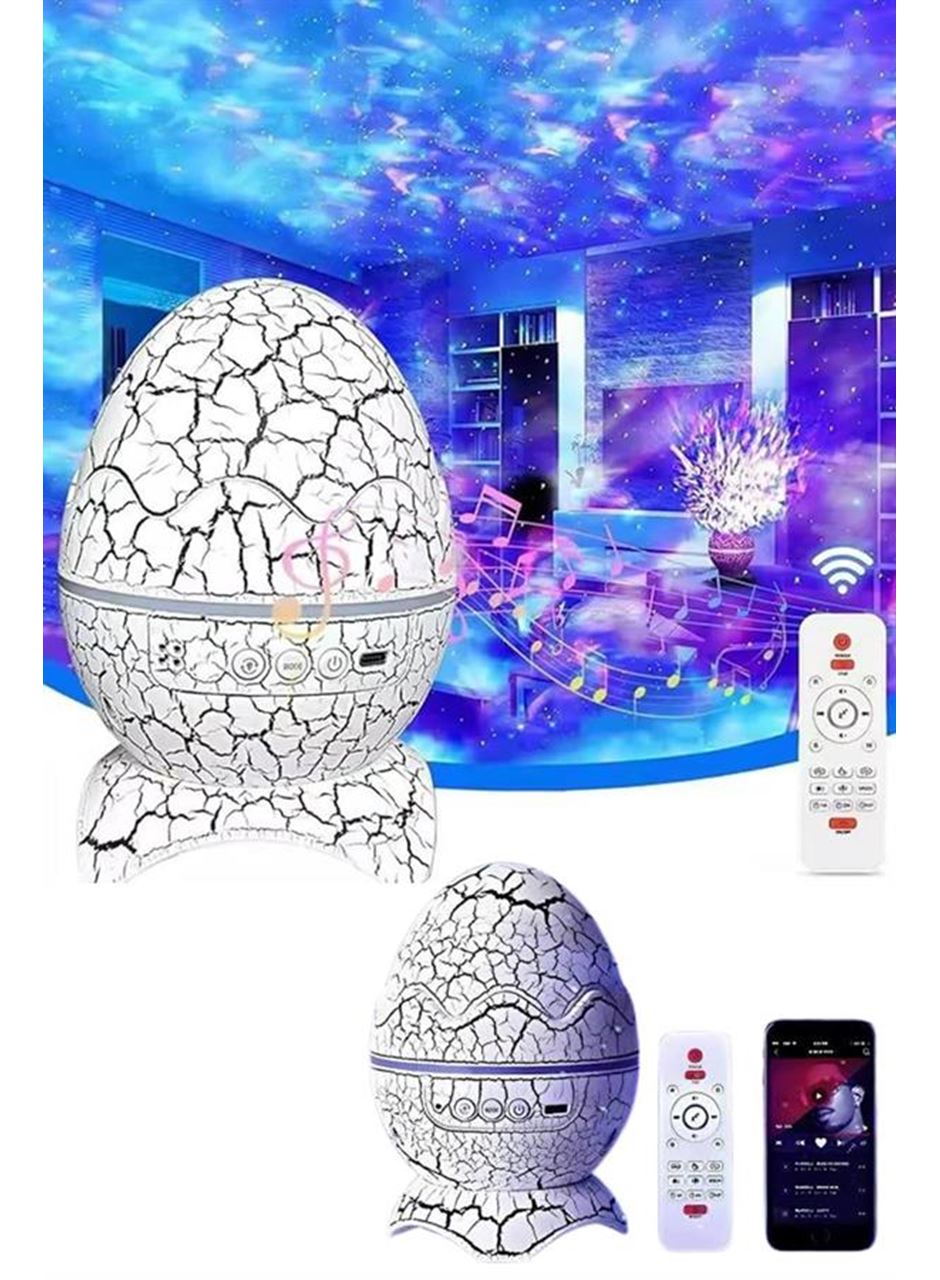 Bluetooth Hoparlör Dinozor Yumurtası Gece Masa Lambası Projektör