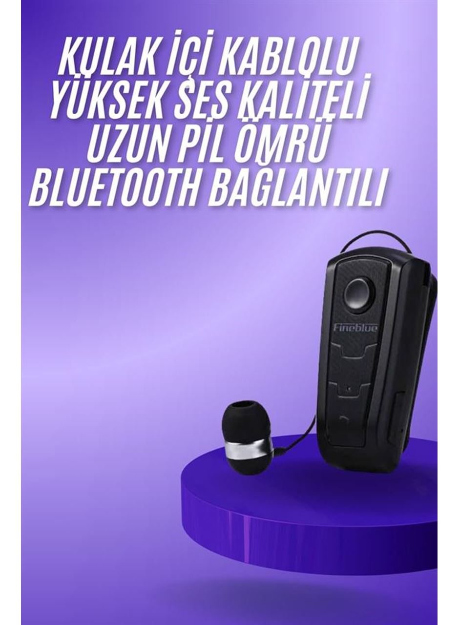 Makaralı Bluetooth Kulakiçi Yaka Kulaklığı Kablosuz Kulaklık