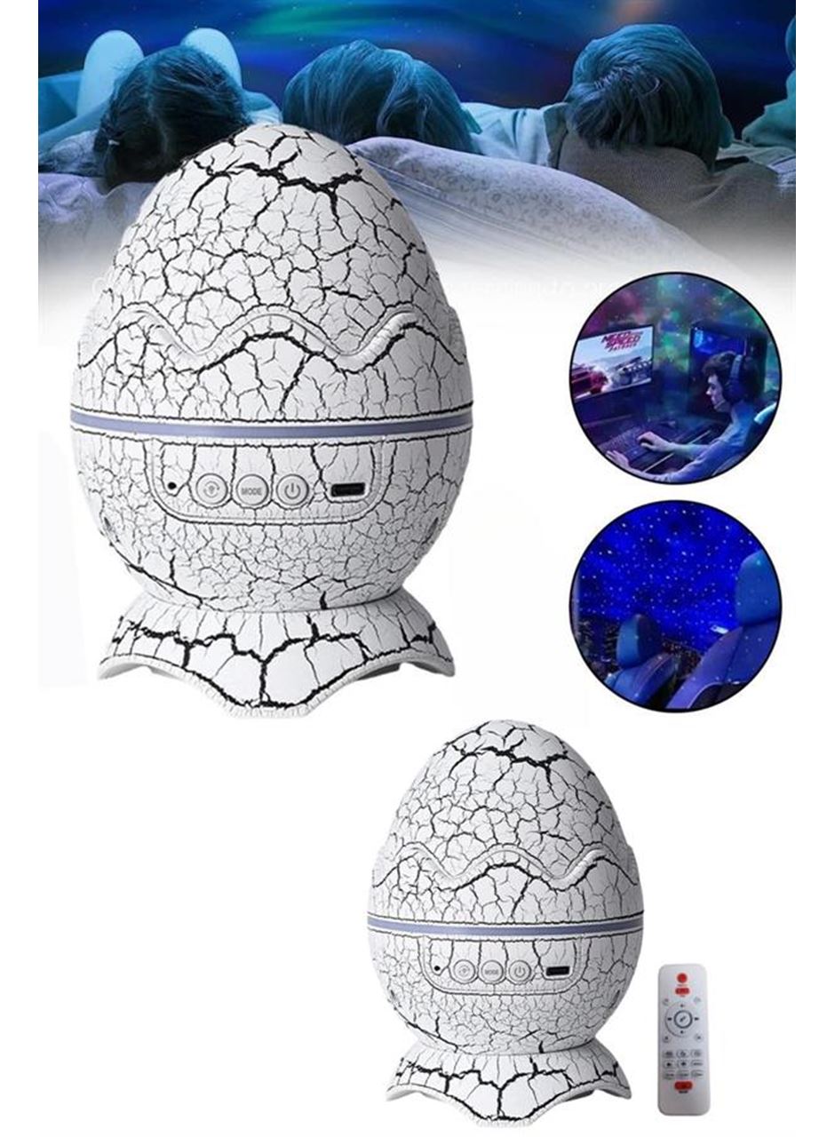 Yumurta Görünümlü Masa ve Gece Lambası Renk Değiştirebilen Projektör