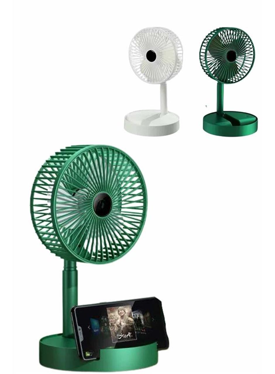 3 Kademe Hız Ayarlı Vantilatör Telefon Standlı Şarjlı Katlanabilir Soğutucu Pervane