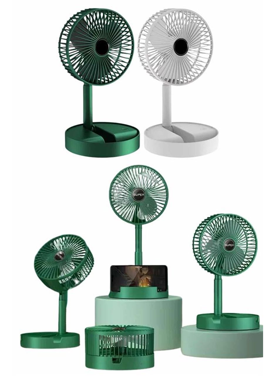 Katlanabilir Teleskopik Şarjlı Fan Masaüstü Soğutucu Vantilatör