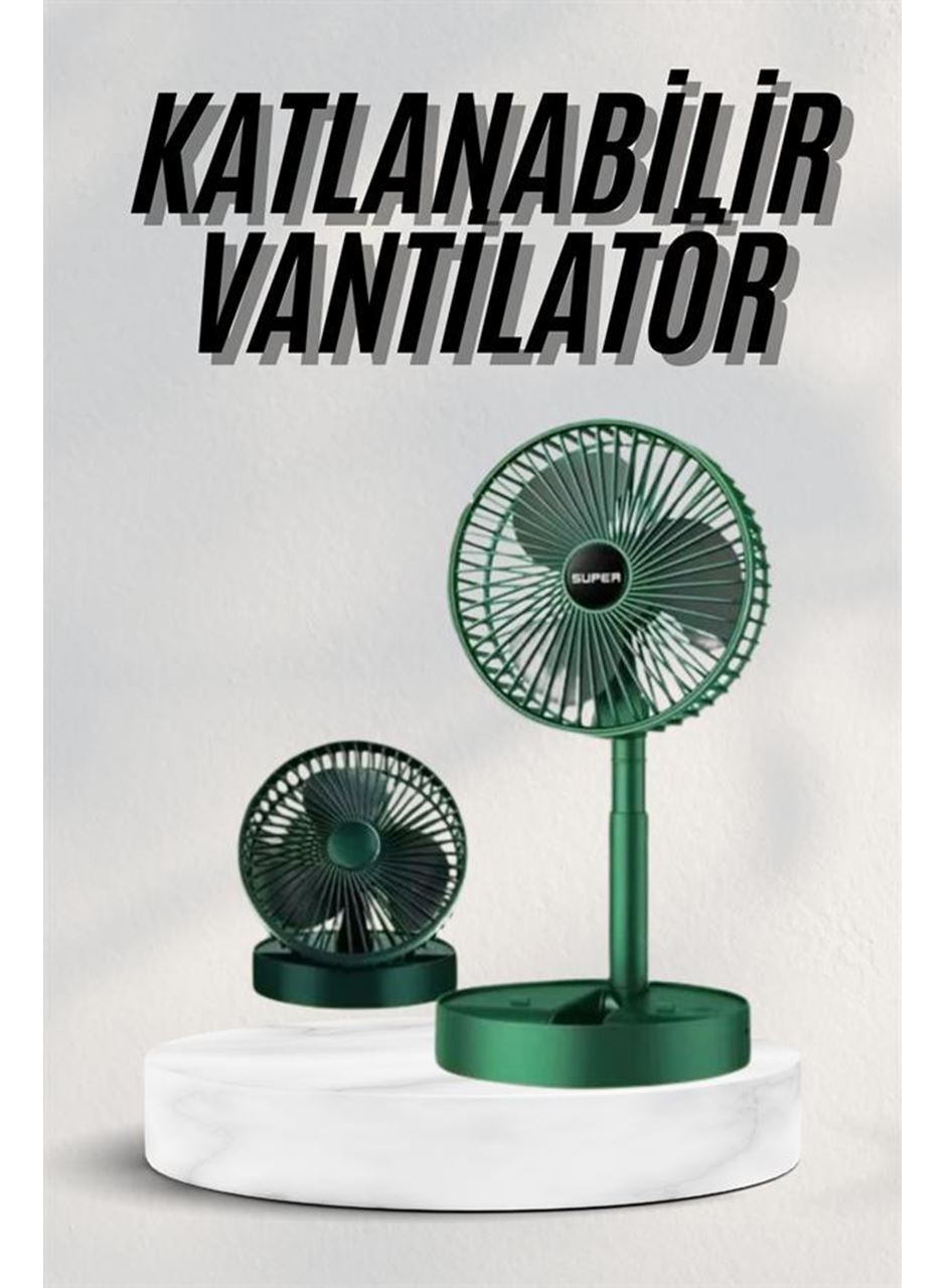 Katlanabilir Teleskopik Şarjlı Fan Masaüstü Soğutucu Vantilatör
