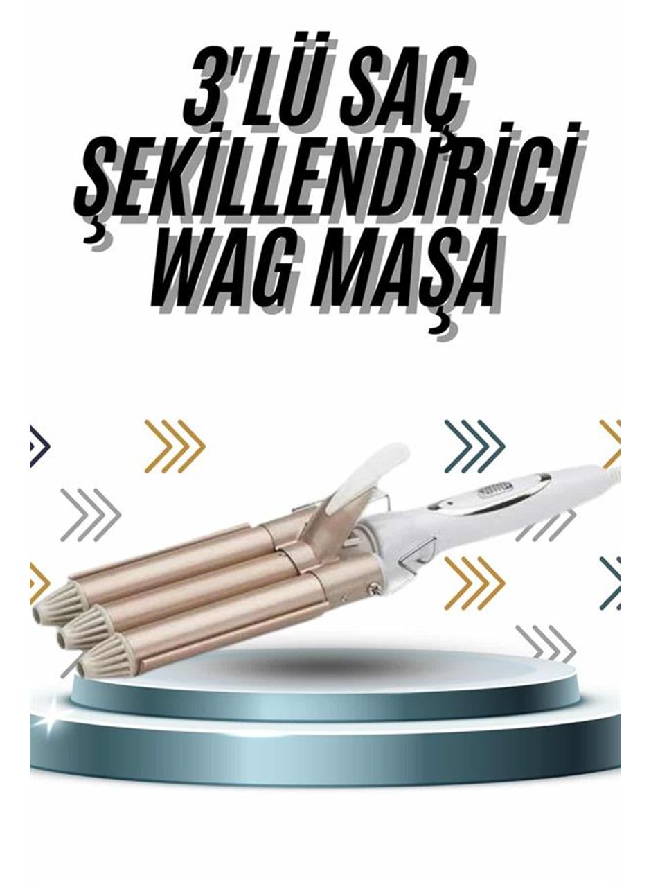 Wag Maşa Profesyonel Saç Şekillendirici İyon Özellikli Isı Kademeli