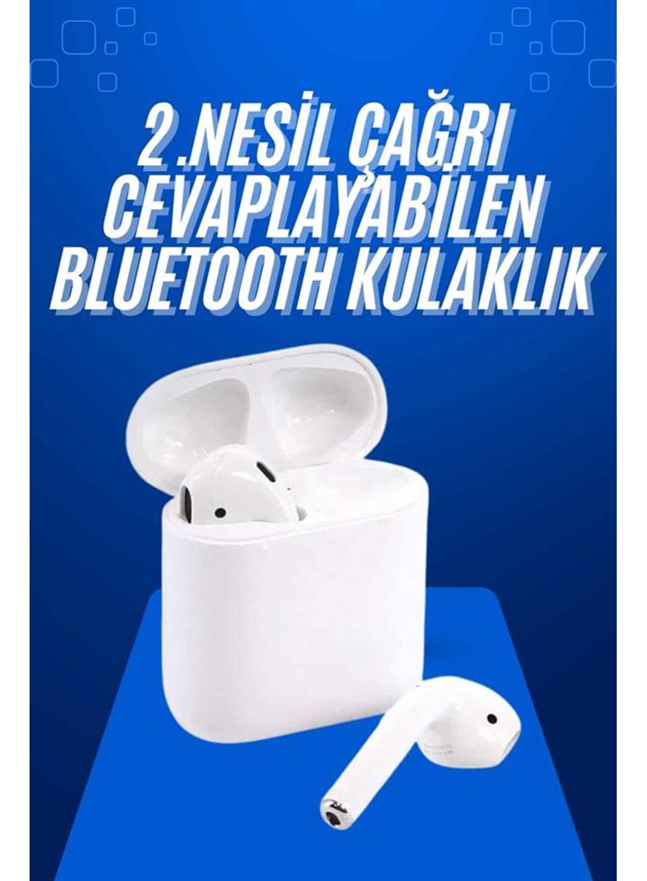 2025 Model Çağrı Cevaplayabilen Bluetooth Kulaklık Beyaz Dokunmatik Kontrol