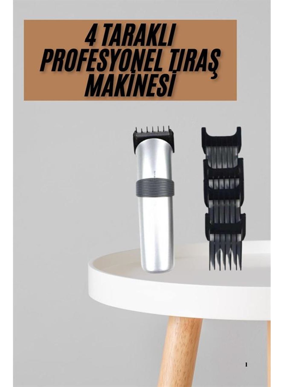 Yeni Nesil Profesyonel Şarjlı Saç Sakal Tıraş Makinesi Ayarlanabilir 4 Taraklı