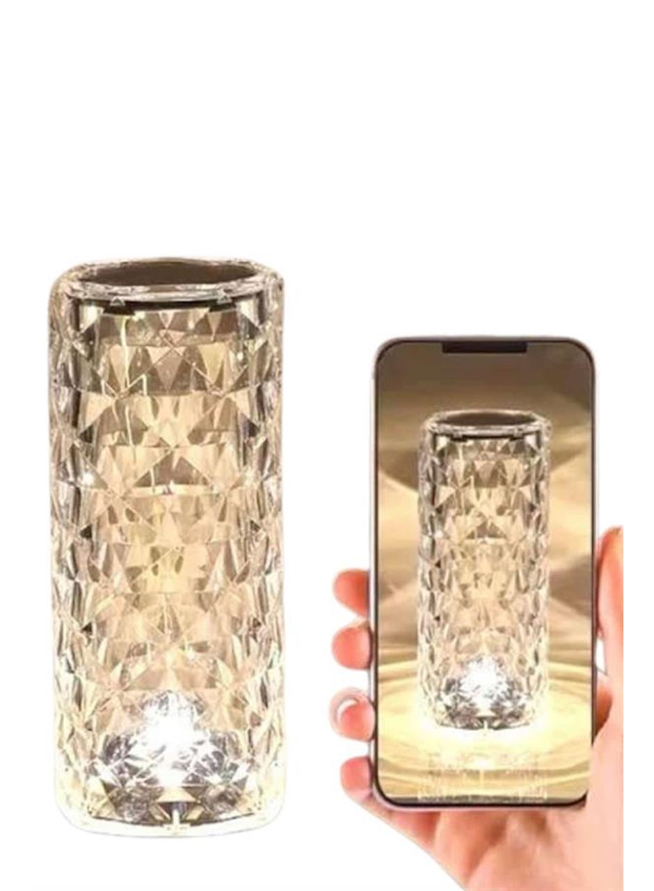 Yeni Nesil Modern Kristal Masa ve Gece Lambası Dokunmatik Renk Değiştirebilen