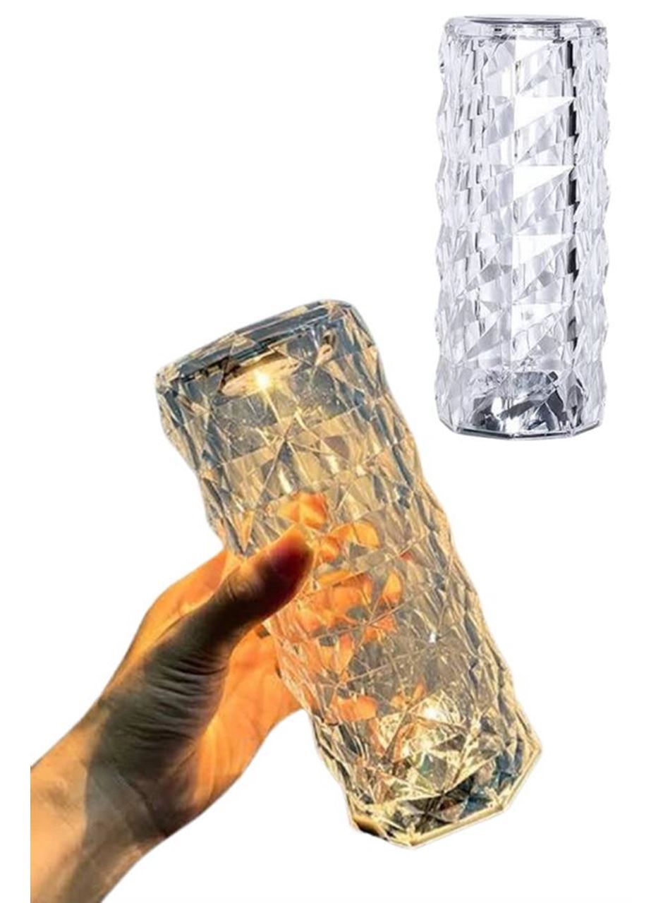 Kristal Lamba Masa Lambası Şarjlı Masa Lambası Dokunmatik Sensör Usb Şarjlı