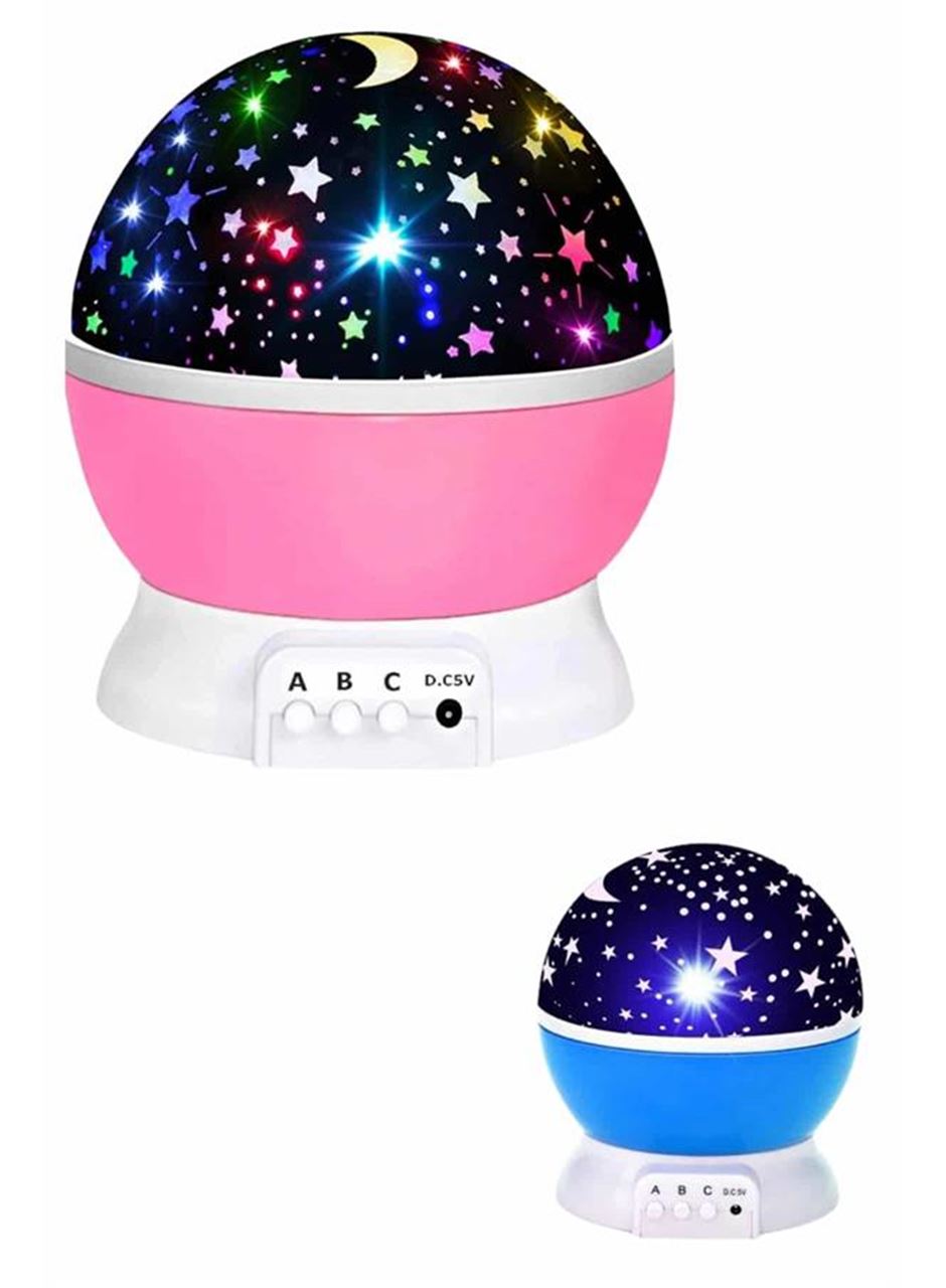 Renkli Yıldızlı Gökyüzü Projeksiyon Gece Lambası Pilli ve USB Kablolu