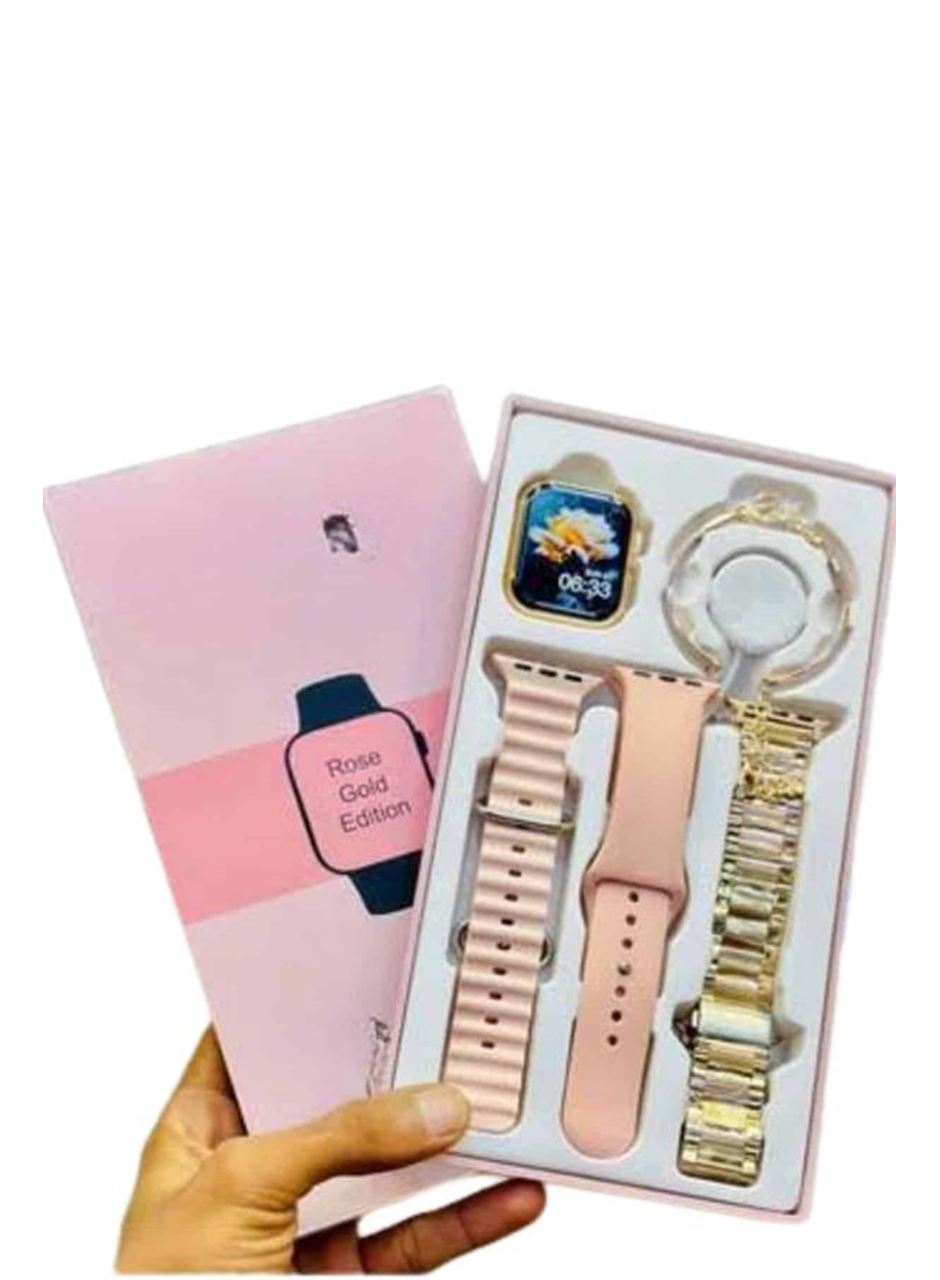 Yeni Nesil Kadın Akıllı Saat Rose Gold Android ve İos Uyumlu