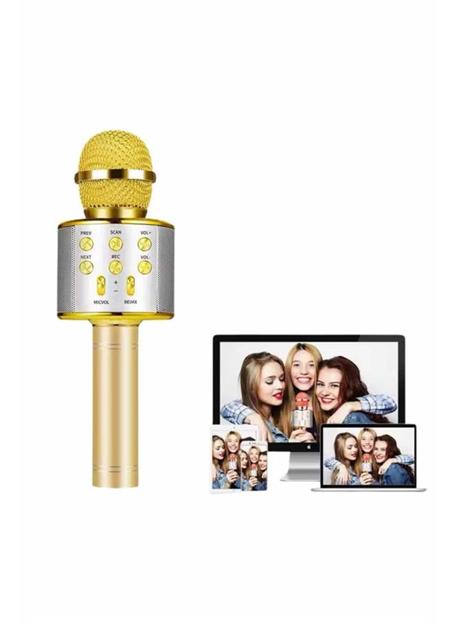 Karaoke Mikrofon Bluetooth Bağlantılı Aux Girişli Uzun Pil Ömrü Yüksek Ses Kaliteli