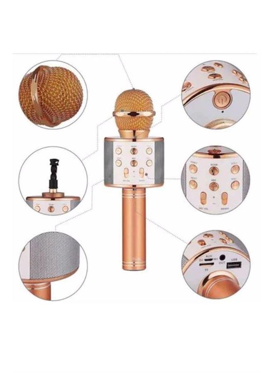 Karaoke Mikrofon Bluetooth Bağlantılı Aux Girişli Uzun Pil Ömrü Yüksek Ses Kaliteli