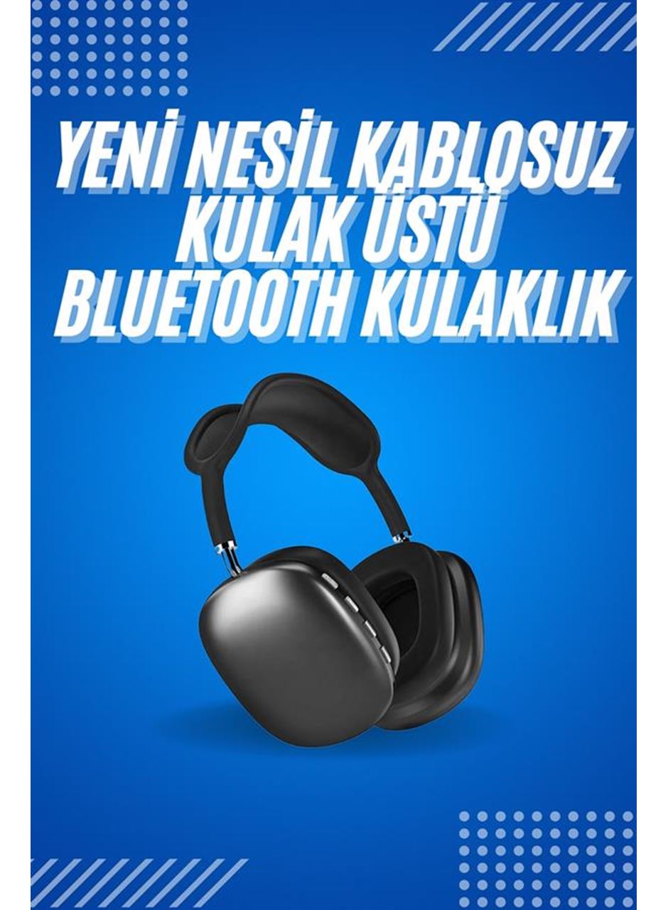 2025 Model Kulak Üstü Kablosuz Bluetooth Kulaklık Gürültü Azalta Uzun Pil