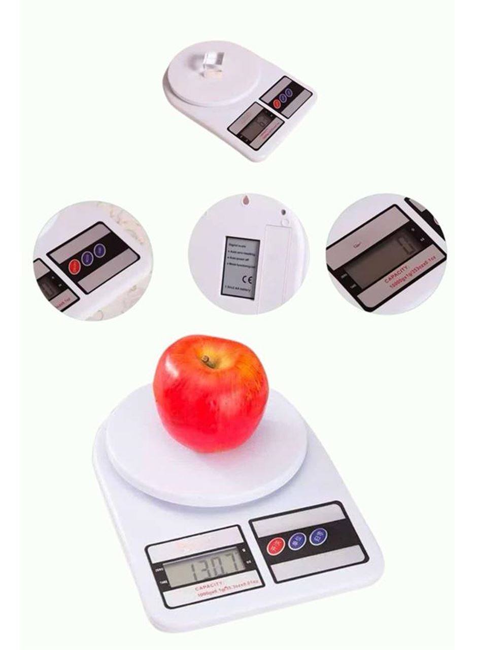 Mutfak Tartısı Dijital Göstergeli Hassas Tartı 10 Kg Kapasiteli