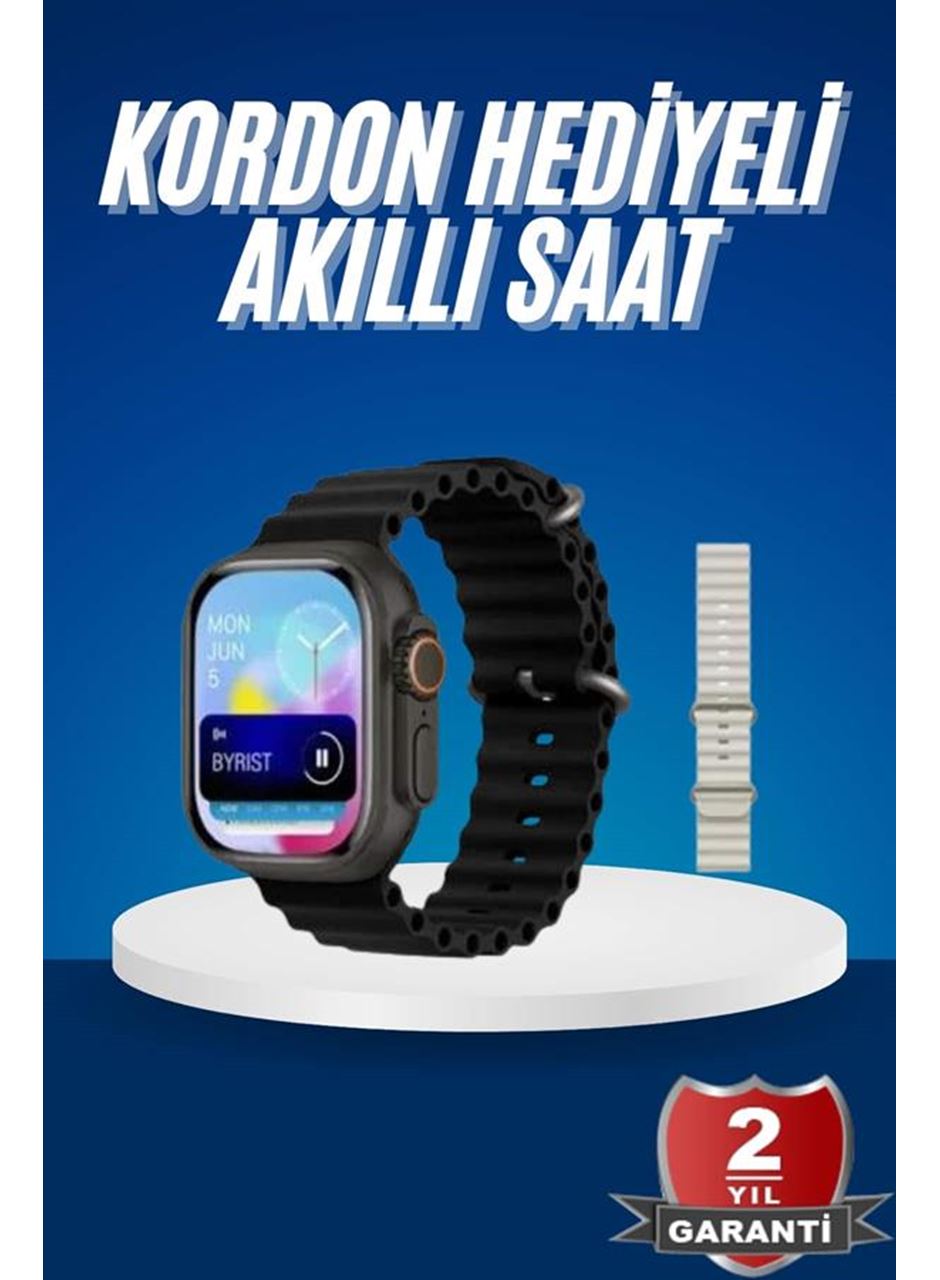 Ultra Akıllı Saat 49 Mm Çift Kordonlu Arama Cevaplama Bluetooth Bağlantılı