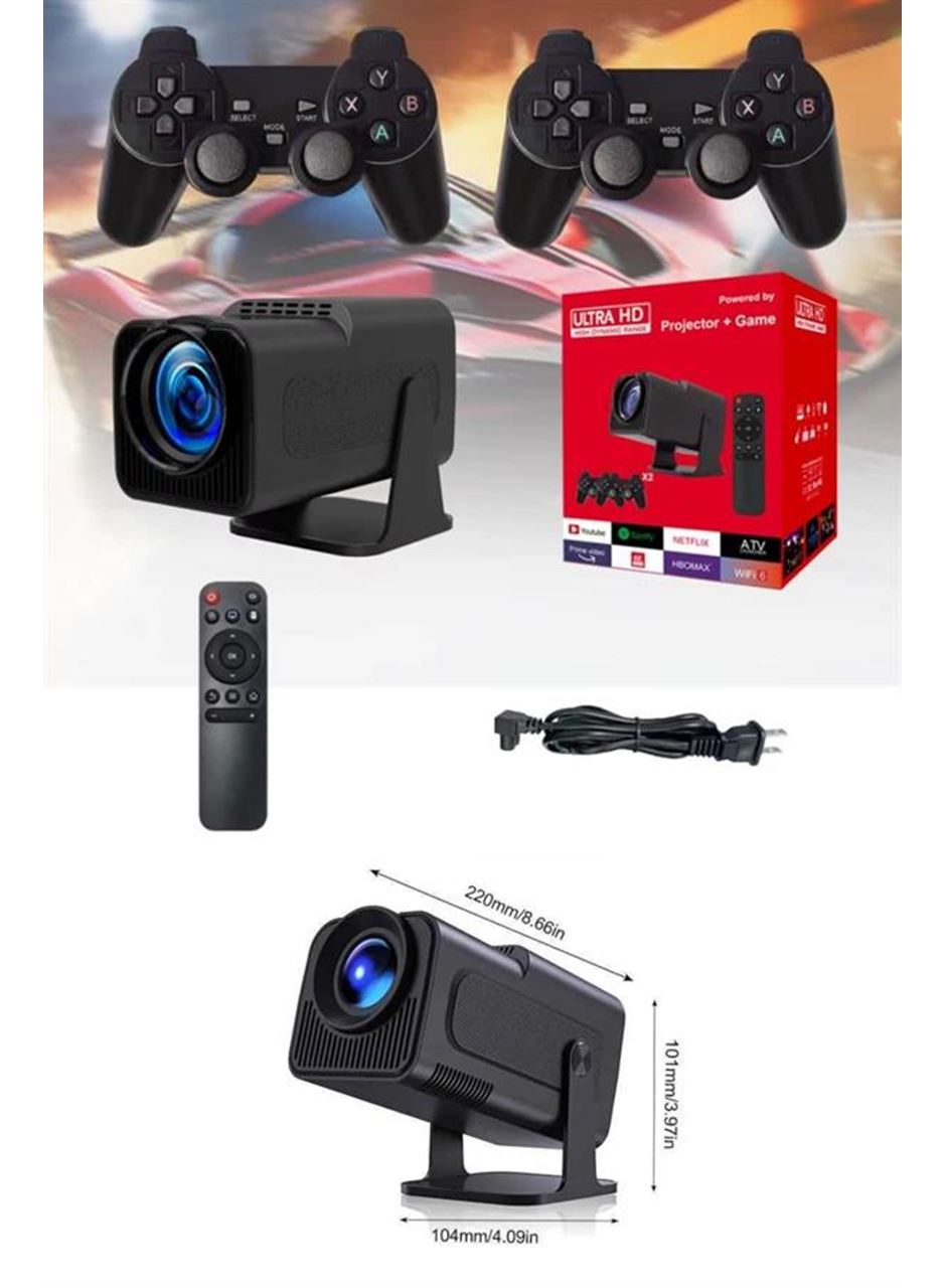 Projektör Siyah Android Taşınabilir Sinema Projeksiyon Wifi Destekli En Güncel Sürüm Akıllı